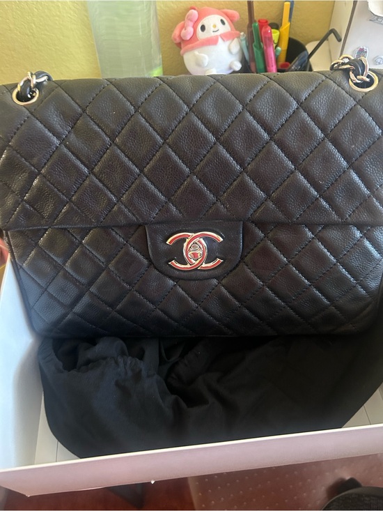 CHANEL Handbags - CHANEL Black Quilted Shoulder Bag with Silver-Tone CC